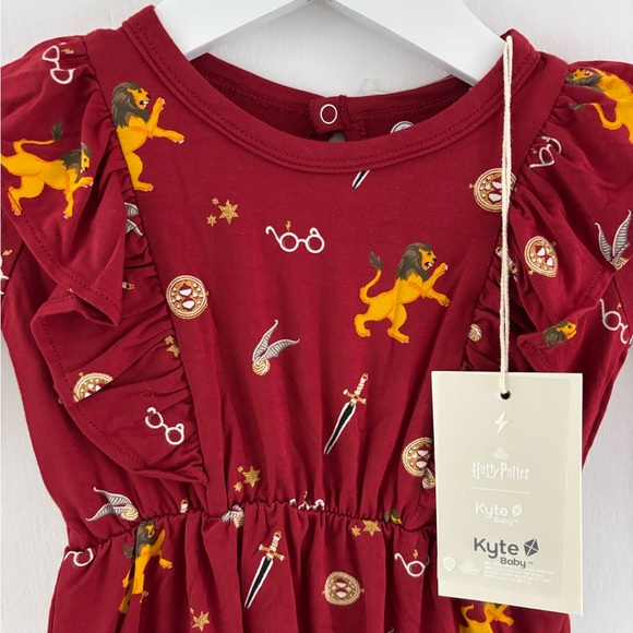 NWT Kyte BABY Harry Potter Red Ruffle Bubble Romper | 18-24M | Retired - Picture 5 of 7